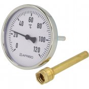 Termometer med dykrör, 0-120*c, Längd 100mm, Hus100mm,Afriso
