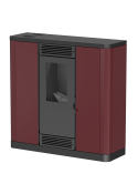 Pelletskamin Aurora 11kw, Vinröd, Mareli Systems *Frakt