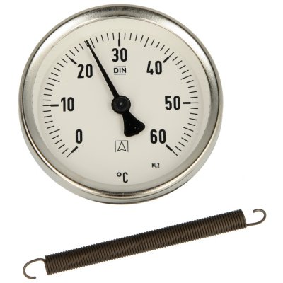 Termometer, Anliggning, 0-60*c, Hus 63mm, Afriso