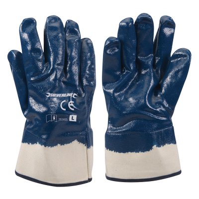 Bygghandskar i nitrilgummi och tyg