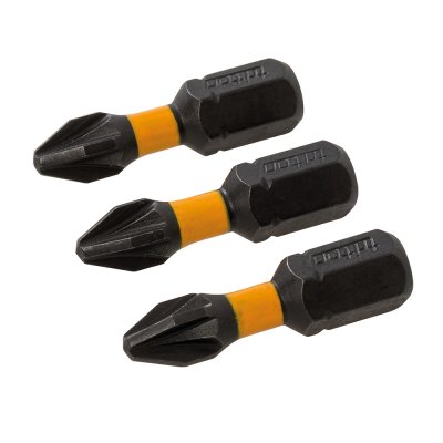 Bits Sats PZ2 x 25mm, Impact, 3 - Pack
