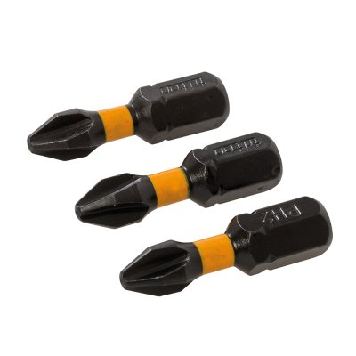 Bits Sats PH2 x 25mm, Impact, 3 - Pack