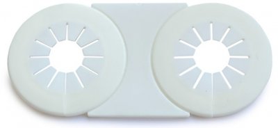 Täckbricka Delbar, Lim, vit