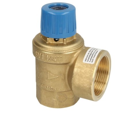 Säkerhetsventil, 4 bar, för vatten, 1 1/4