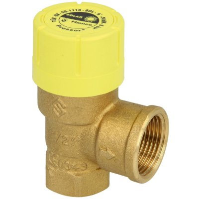 Säkerhetsventil, Solvärme 6 bar, 1/2, -30*c / +160*c, Flamco