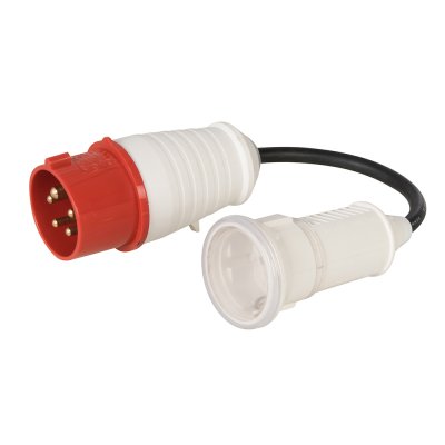 Adapter från 16A CEE 400V Plug till 16A Schuco 230V