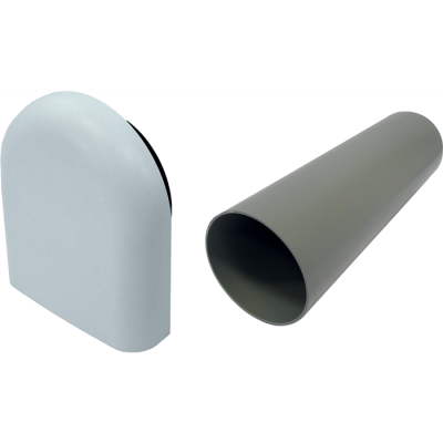 Bosch Ytterväggshuv, Vit plast inkl. kanal