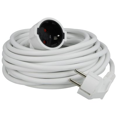 Förlängningskabel, 10m, 230v /10A, VIT
