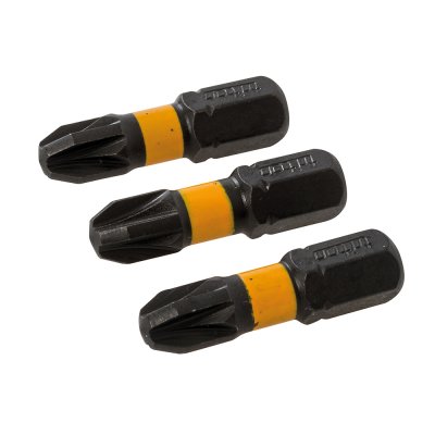 Bits Sats PZ3 x 25mm, Impact, 3 - Pack