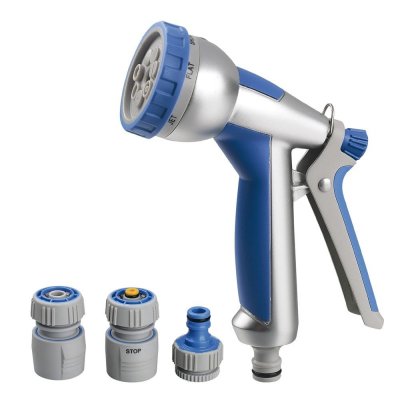 Vattenpistol i aluminium 8 strålar