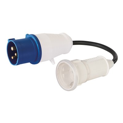 Adapter från 16A CEE 230V Plug till 16A Schuco 230V