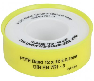 Gängtape -100°c-260°c, (60g/m2) Gas, Vatten, Värme, Solvärme