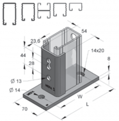Stex 45 Profilhållare