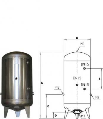 Hydrofor Rostfri SS 2333 150L Debe (SKRYMMETILLÄGG* se info)