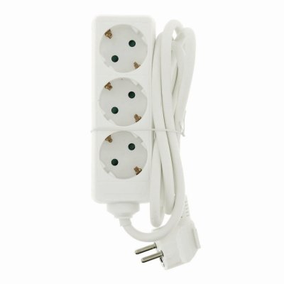 Kabeltyp	H05VV-F 3G1.5mm² Färg	Vit Antal socklar	3 Sladdlängd	1.5 m Uttagstyp	3 x Schuko Nätkontakt	Schuko / Type F (CEE 7/7) På