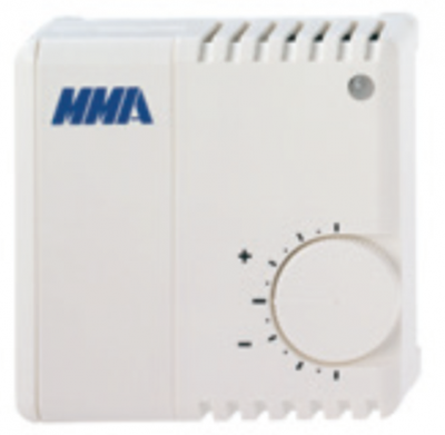 Analog rumsregulator 24 V. Värme/kyla i sekvens MMA