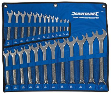 Ringnycklar, set med 25st, 6-32mm