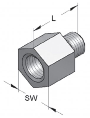 Adapter M8 till M10 inv.