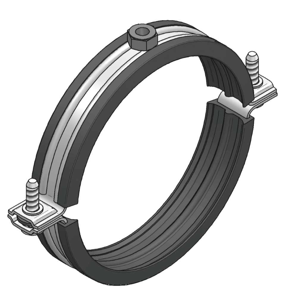 Rörklammer Gummifodrad 108-114 /M8/M10 (Talis)